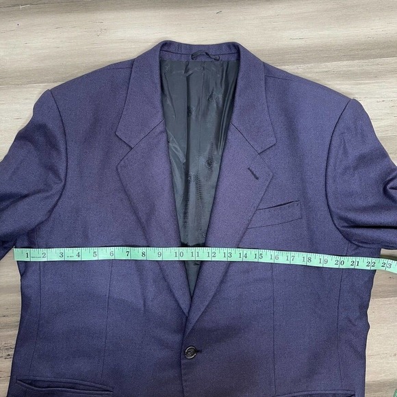 Men's Piacenza Silk Cashmere Blazer Navy Size 44 - Picture 5 of 6